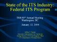State of the ITS Industry: Federal ITS Program PowerPoint PPT Presentation