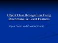 Object Class Recognition Using Discriminative Local Features PowerPoint PPT Presentation