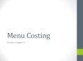 Menu Costing PowerPoint PPT Presentation