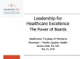 Leadership for Healthcare Excellence The Power of Boards PowerPoint PPT Presentation