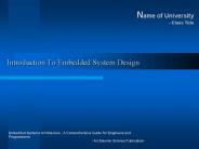 Introduction To Embedded System Design