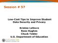 Low-Cost Tips to Improve Student Data Security and Privacy PowerPoint PPT Presentation