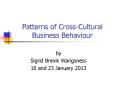 Patterns of Cross-Cultural Business Behaviour PowerPoint PPT Presentation