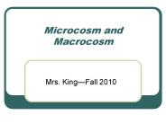 Microcosm and Macrocosm