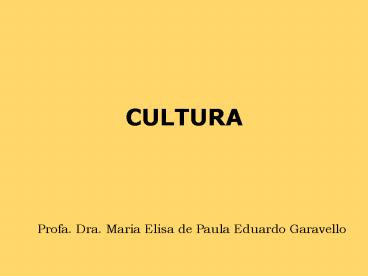 CULTURA
