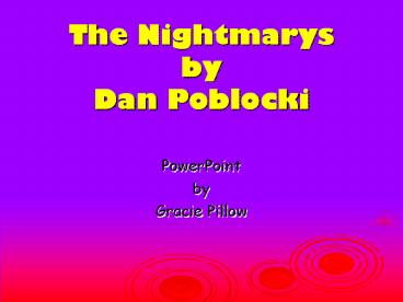 The Nightmarys by Dan Poblocki