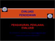 EVALUASI PENDIDIKAN