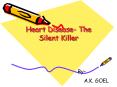 Heart Disease- The Silent Killer PowerPoint PPT Presentation