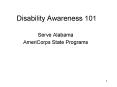 Disability Awareness 101 PowerPoint PPT Presentation