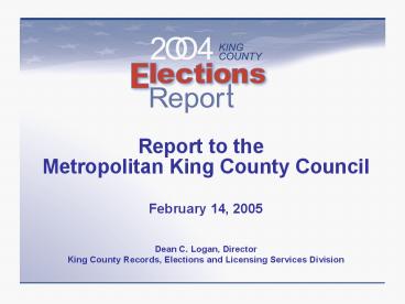 Metropolitan King County Council