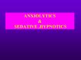 ANXIOLYTICS PowerPoint PPT Presentation