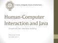 Human-Computer Interaction and Java PowerPoint PPT Presentation