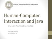 Human-Computer Interaction and Java