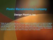 Plastic Manufacturing Company
