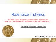 Nobel prize in physics