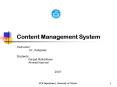 Content Management System PowerPoint PPT Presentation