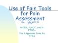 Use of Pain Tools for Pain Assessment Sherry Nolan MSN, RN 2009 PowerPoint PPT Presentation