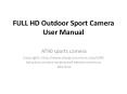 HD outdoor sports camera