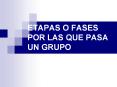 ETAPAS O FASES POR LAS QUE PASA UN GRUPO PowerPoint PPT Presentation