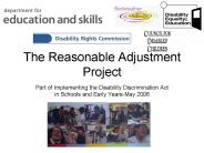 The Reasonable Adjustment Project