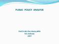PUBLIC POLICY ANALYSIS    Prof.Dr.M.Irfan Islamy,MPA FIA Unibraw 2007 PowerPoint PPT Presentation
