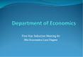 Department of Economics PowerPoint PPT Presentation