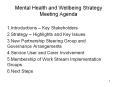 Mental Health and Wellbeing Strategy Meeting Agenda PowerPoint PPT Presentation