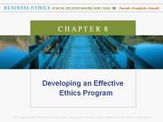Developing an Effective Ethics Program
