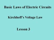 Basic Laws of Electric Circuits
