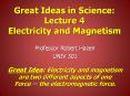 Great Ideas in Science: Lecture 4 Electricity and Magnetism PowerPoint PPT Presentation