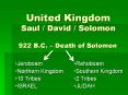 United Kingdom Saul / David / Solomon PowerPoint PPT Presentation