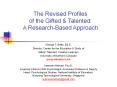 The Revised Profiles of the Gifted PowerPoint PPT Presentation
