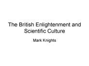The British Enlightenment and Scientific Culture