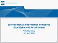 Environmental Information Initiatives Stocktake and Assessment PowerPoint PPT Presentation