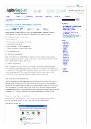 Prevent Browser hijack infection