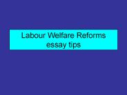 Labour Welfare Reforms essay tips