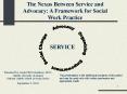The Nexus Between Service and Advocacy: A Framework for Social Work Practice PowerPoint PPT Presentation