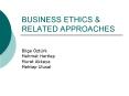 BUSINESS ETHICS PowerPoint PPT Presentation