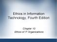 Ethics in Information Technology, Fourth Edition PowerPoint PPT Presentation