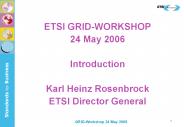 ETSI GRID-WORKSHOP