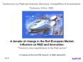 A decade of change in the Rail European Market; Influence on R PowerPoint PPT Presentation