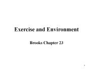 Exercise and Environment