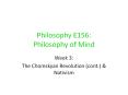 Philosophy E156: Philosophy of Mind PowerPoint PPT Presentation