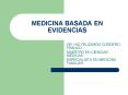 MEDICINA BASADA EN EVIDENCIAS PowerPoint PPT Presentation