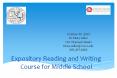 Expository Reading and Writing Course for Middle School PowerPoint PPT Presentation