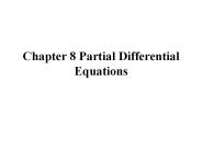 Chapter 8 Partial Differential Equations