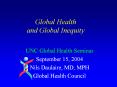 Global Health and Global Inequity PowerPoint PPT Presentation