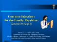 Common Injections for the Family Physician : General Principles PowerPoint PPT Presentation