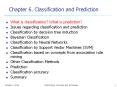 Chapter 6. Classification and Prediction PowerPoint PPT Presentation