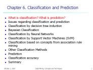 Chapter 6. Classification and Prediction